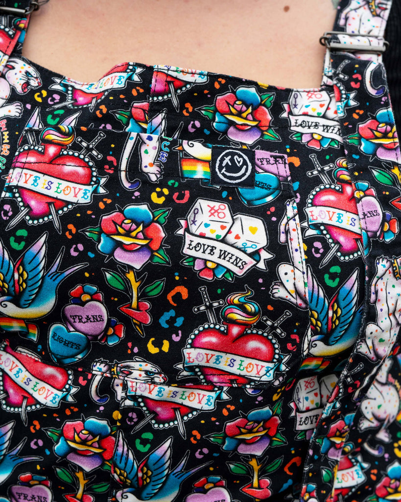 PRIDE Tattoo Stretch Dungarees