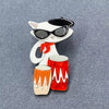 Hep Cat Acrylic Brooch