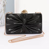 Twist Knot Hardcase Clutch: BK