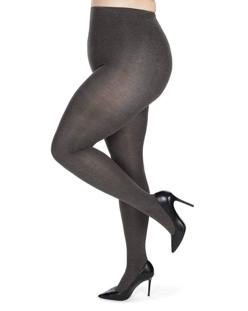 Brooklyn Sweater Tights: Brown Heather / M-L