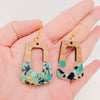 Wooden and Resin Earring: Blue Moon