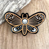 Moon Skull Moth Hair Clip