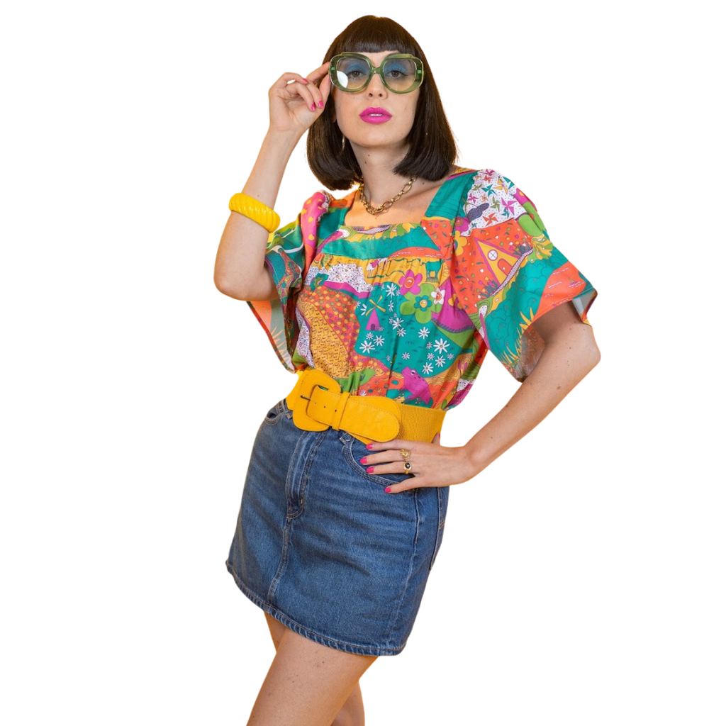 Rainbow Valley Peasant Top