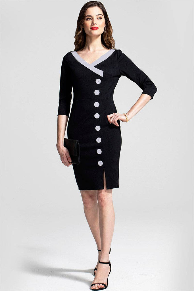 Cute As a Button Wiggle Dress