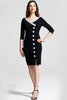 Cute As a Button Wiggle Dress