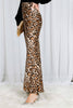 Leopard Print Bias Cut Satin Maxi Skirt