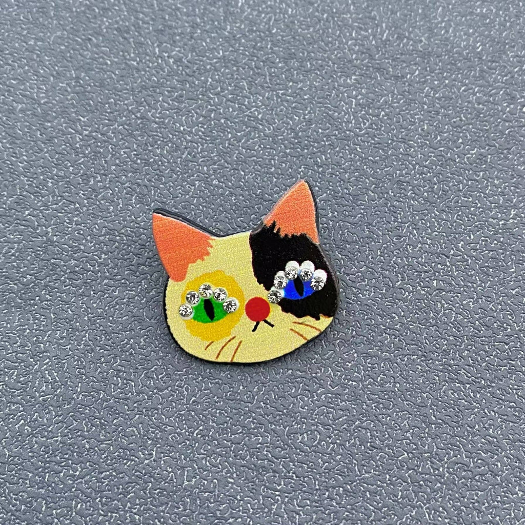 Cute Cat's Head Brooch