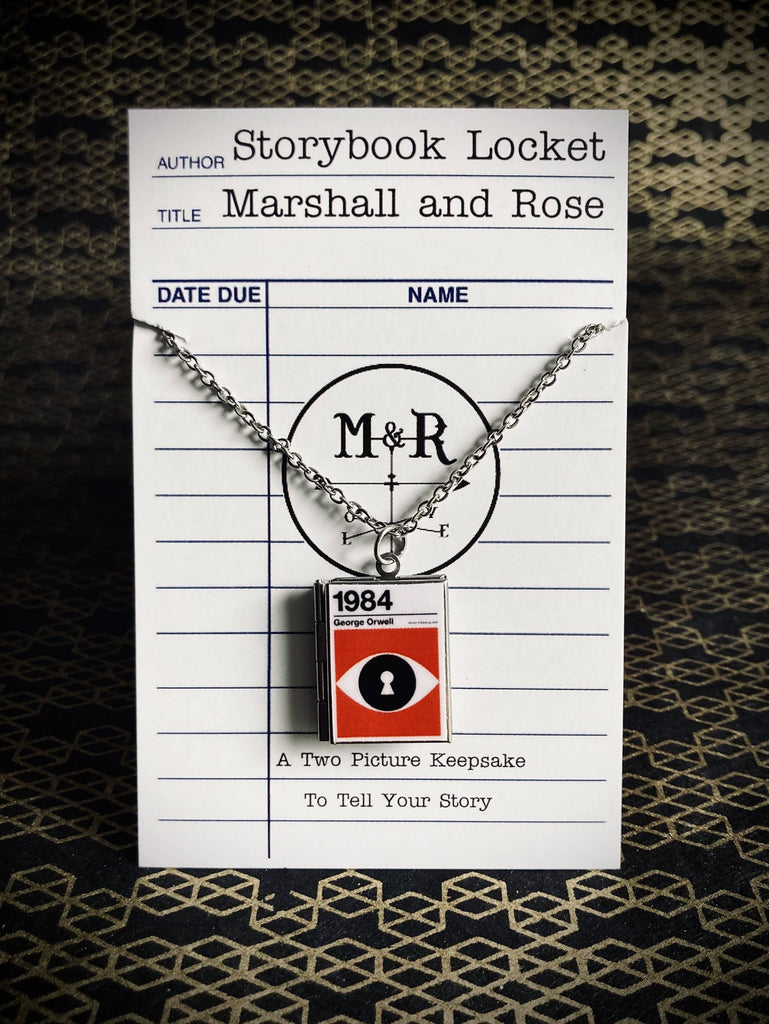 Book Locket Necklace - 1984: Stainless Steel