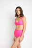 Vintage Style Hii Waist Bikini: Pink