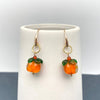 Agate Persimmon Dangle Earrings