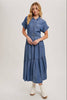 Tiered Tencel Denim Dress
