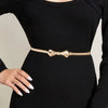 Metal Stretch Belt: Gold Bow