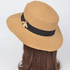 Faux Straw Sun Hat w/ Bee