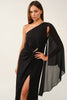 Luxe One Shoulder Slit Maxi Dress
