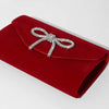 Red Velvet Embellished Evening Bag