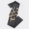 Multi Buckles Elastic Belt: Fuschia