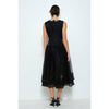 Tiffany Pearl Sheer Tulle Midi Dress