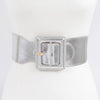 Metallic Elastic Belt: Silver