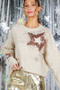 Star Sequin Soft Knit Sweater