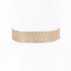 Round Buckle Stretch Rattan Belt: Gold