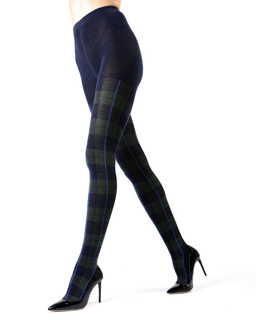 Glasgow Plaid Sweater Tights: Red / L-XL