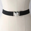 Retro Heart Belt: Silver-Black