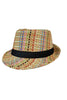 Rainbow Rattan Fedora