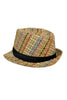 Rainbow Rattan Fedora