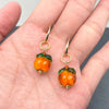 Agate Persimmon Dangle Earrings