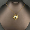 Cat Locket Charm Necklace: Golden
