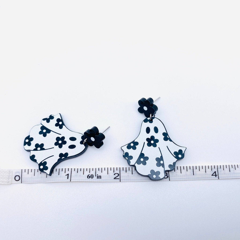 Flower Power Ghost Earrings