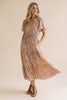 Prismatic Pastels Flutter Dress