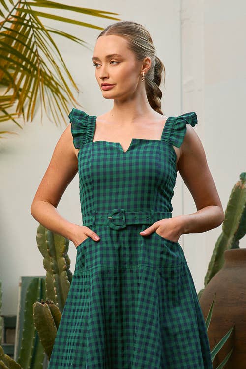 Emerald City Gingham Dress