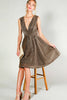 Bronze Glitter Swing Dress