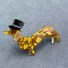 Dachshund with Topper Hat Acrylic Brooch