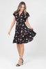 Wild Roses Tie Front Dress