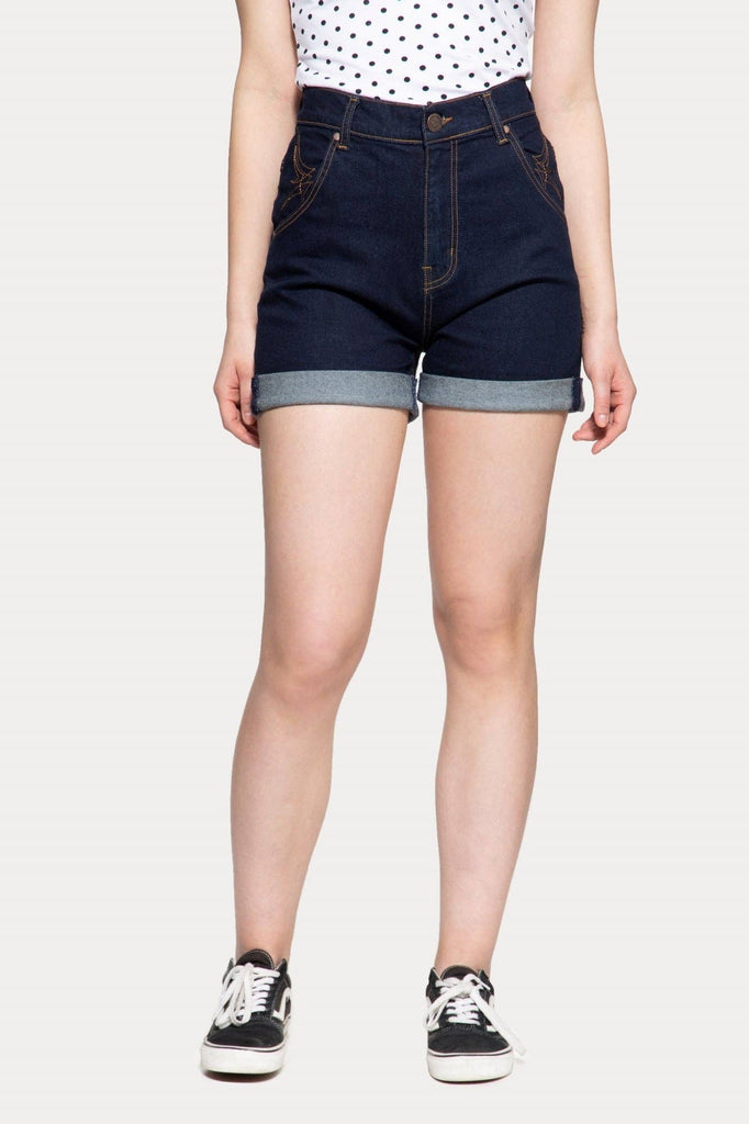 Roadster Denim Shorts: Black