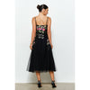 Embroidered Sweetheart Tulle Midi Dress