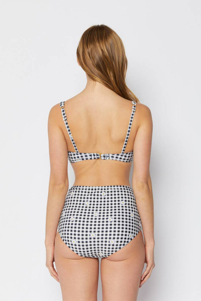 Vintage Style Bikini: Gingham Daisy