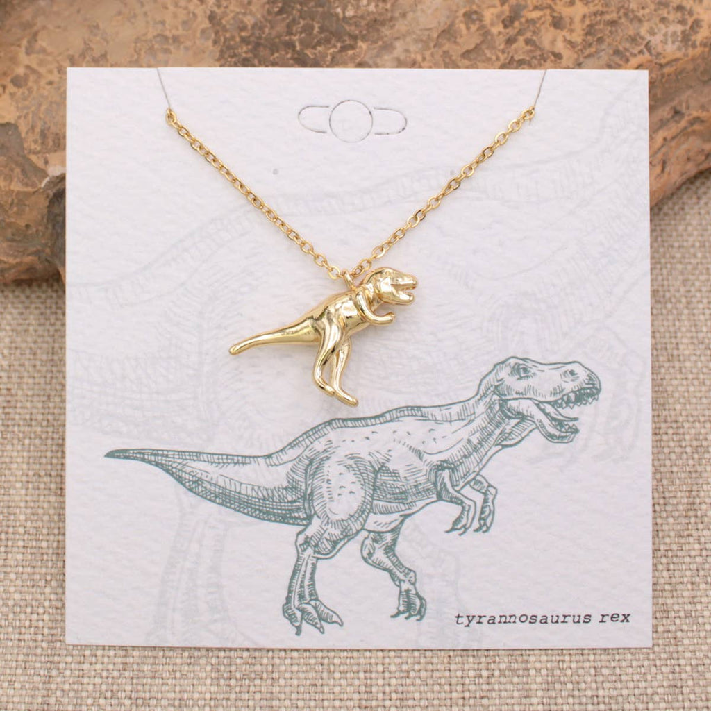 Gold Tyrannosaurus Rex Necklace