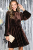 Chocolate Velvet Mini Dress