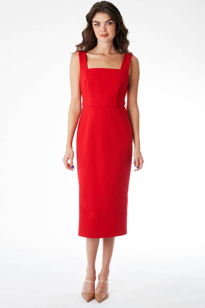 Classic Red Wiggle Dress