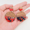 Wooden and Resin Earring: Blue Moon