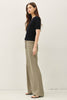 Pointelle Short Sleeve Cardi: Black