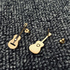 Tiny Gold Plated Guitar Earrings