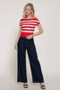 French Stripes Knit Top: Red