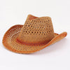 Faux Straw Cowboy Hat: Brown