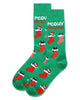 Men's Meowy Christmas Holiday Crew Socks