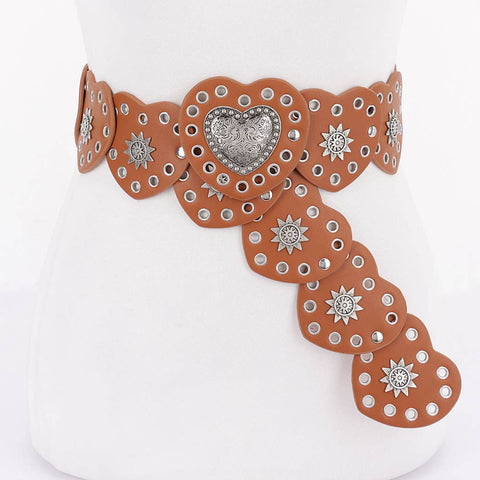Floral Adjustable Skinny Belt : Black