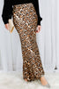 Leopard Print Bias Cut Satin Maxi Skirt